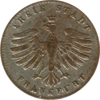 Freie Stadt Frankfurt 1 Kreuzer 1855 Stadtwappen Silber*