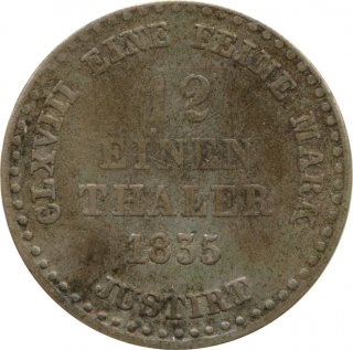Hannover 1/12 Taler 1835  B Georg IV Silber*