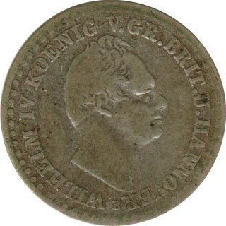 Hannover 1/12 Taler 1835  B Georg IV Silber*