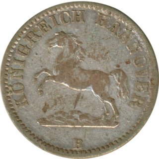 Hannover 1/2 Groschen 1858 B Georg IV Silber*
