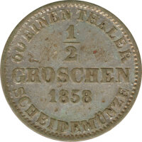 Hannover 1/2 Groschen 1858 B Georg IV Silber*
