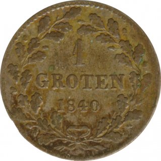 Bremen 1 Groten 1840 Stadtwappen Silber*