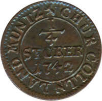 K&ouml;ln 1/4 St&uuml;ber 1742 Clemens August*