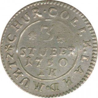 Kln 3 Stber 1750 IK Clemens August Silber*
