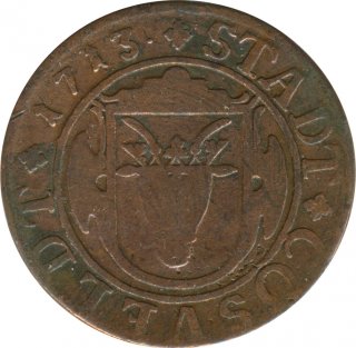 Coesfeld 8 Pfennig 1713 Stadtwappen*