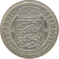Dänemark 2 Kroner 1923 Silberne Hochzeit des...