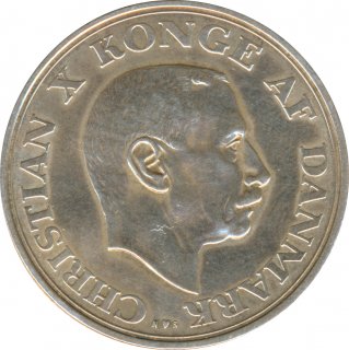Dnemark 2 Kroner 1937 25. Regierungsjubilum von Christian X. Silber*