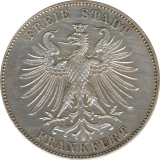 Freie Stadt Frankfurt 1 Taler 1859 100. Geburtstag von Schiller Silber*