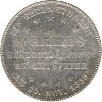 Freie Stadt Frankfurt 1 Taler 1859 100. Geburtstag von...