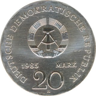 DDR 20 Mark 1985 A Ernst Moritz Arndt Silber*