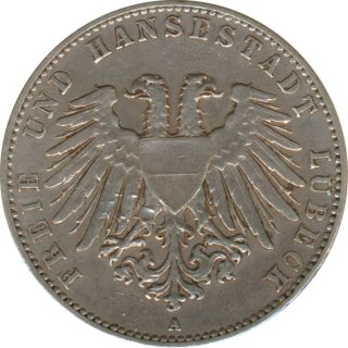 Lbeck 2 Mark 1901 A Stadtwappen Silber*