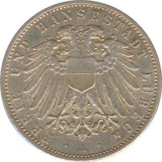 Lbeck 2 Mark 1905 A Stadtwappen Silber*