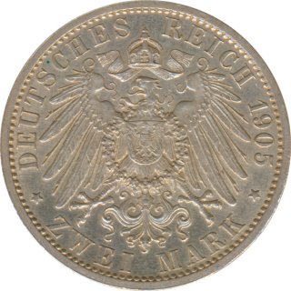 Lbeck 2 Mark 1905 A Stadtwappen Silber*