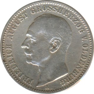 Oldenburg 2 Mark 1900 A Friedrich August Silber*