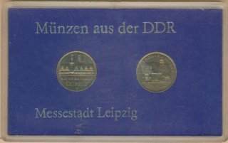 DDR Satz aus 2x 5 Mark 1984 A Messestadt Leipzig...