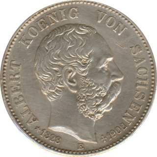 Sachsen 2 Mark 1902 E Auf den Tod von Knig Albert Silber*