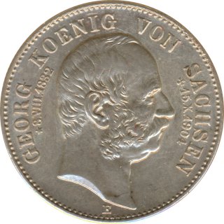 Sachsen 2 Mark 1904 E Auf den Tod von Knig Georg Silber*