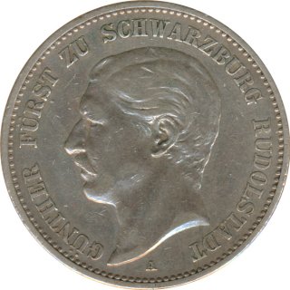 Schwarzburg-Rudolstadt 2 Mark 1898 A Gnther Silber*