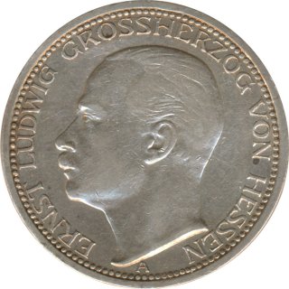 Hessen 3 Mark 1910 A Ernst Ludwig Silber*