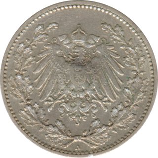 Kaiserreich J.015 1898 A Kleinmnze 50 Pfennig Silber*