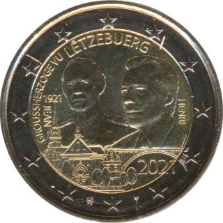 Luxemburg 2 Euro 2021 - 100. Geburtstag Gro�herzog Jean...