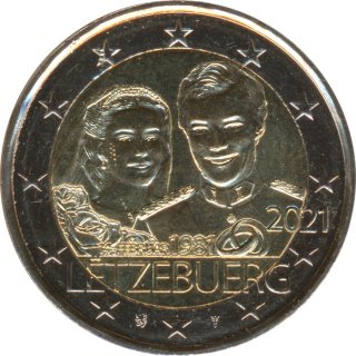 Luxemburg 2 Euro 2021 - 40. Hochzeitstag Gro�herzog Henri...
