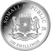 Somalia Republik 2026 - Elefant 1 Oz Silber