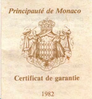 Monaco 10 Francs 1982 Gracia Patricia Silber*