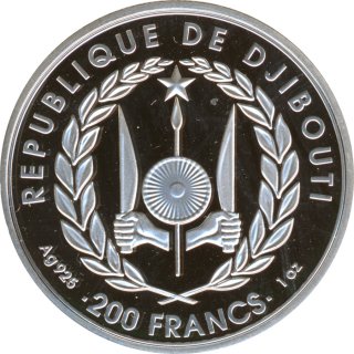 Dschibuti 200 Francs 2018 Tour de France 1 Unze Silber*