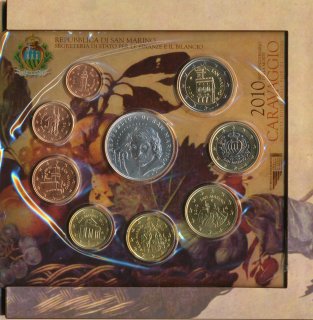 San Marino KMS 2010 stgl. in Folder mit Silber*
