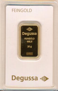 Goldbarren - Degussa 20gr