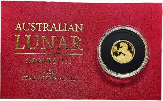 Australien Lunar 3 - 2026 Jahr des Pferdes 0,5 g Gold