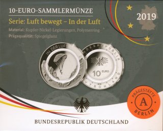 BRD 10 Euro 2019 - Luft Spiegelglanz A im Blister*