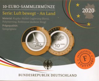 BRD 10 Euro 2020 - Land Spiegelglanz F im Blister*