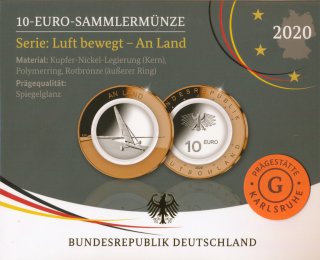 BRD 10 Euro 2020 - Land Spiegelglanz G im Blister*