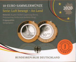 BRD 10 Euro 2020 - Land Spiegelglanz J im Blister*
