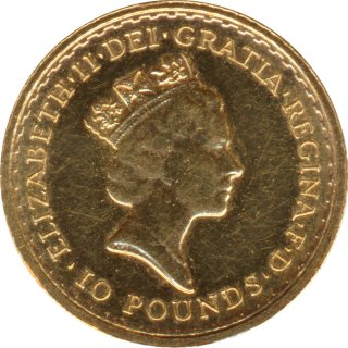 Gro�britannien 1987 - 10 Pounds - Britannia Gold