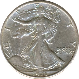 USA Half Dollar 1941 S Walking Liberty Silber*