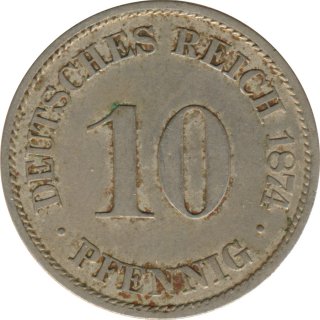 Deutsches Reich 10 Pfennig 1874 A*