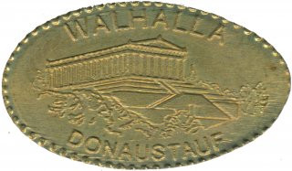 Elongated Coin Quetschm�nze Walhalla in Donaustauf