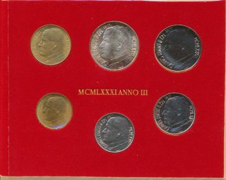 Vatikan KMS 1981 Johannes Paul II verpackt in M�nzkarte Silber*