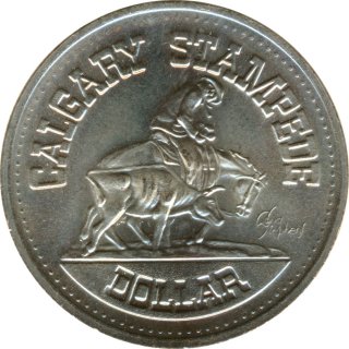 Kanada 1 Dollar 1975 Calgary Stampede Regionalgeld*