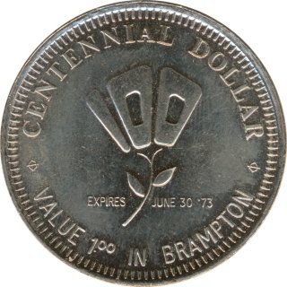 Kanada 1 Dollar 1973 Brampton Regionalgeld*