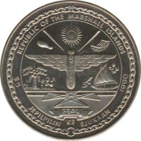 Marshall-Islands 5 Dollars 1990 Deutsche Einheit*