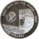 Cook Islands 5 Dollars 1991 Mondlandung Silber*