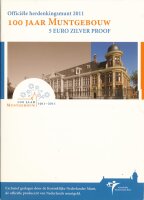 Niederlande 5 Euro 2011 PP 100 Jahre M&uuml;nze Utrecht in Folder*
