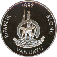 Vanuatu 50 Vatu 1992 PP Erdtauben Silber*