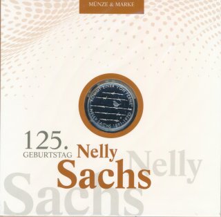 Deutschland 2016 - 20 Euro - Nelly Sachs PL im Folder der Deutschen Post*