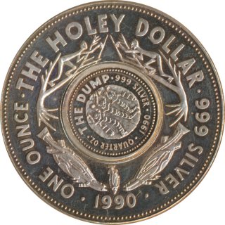 Australien 1,25 Dollar 1990 Holey Dollar and the Dump Silber*