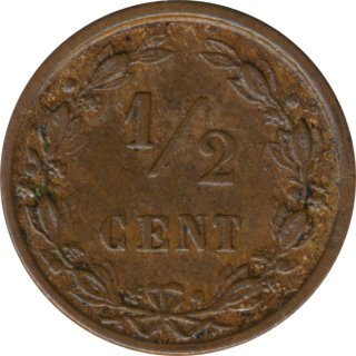 Niederlande 1/2 Cent 1894 Wilhelmina*